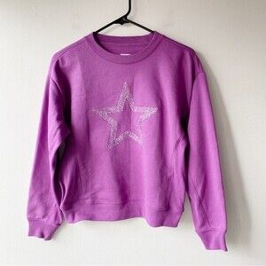 gap kids purple sparkle star sweatshirt